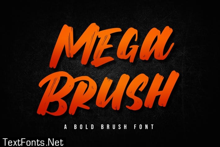 Mega Brush - Brush Font