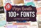 Mega Bundle - 100+ Fonts