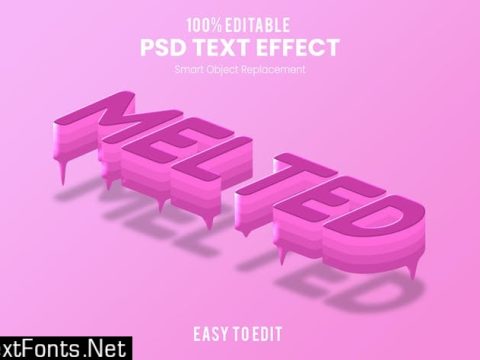 MELTED - 3D Text Effect PSD