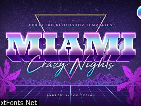 Miami - 80s Retro Text Effect