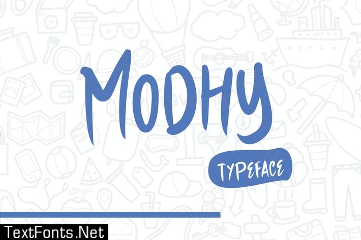 Modhy - A Handmade Playful Typeface