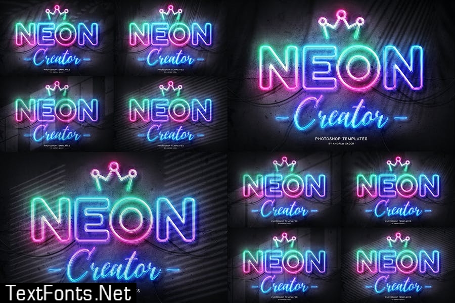 Neon Wall Sign Templates