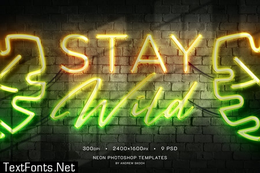 Neon Wall Sign Templates