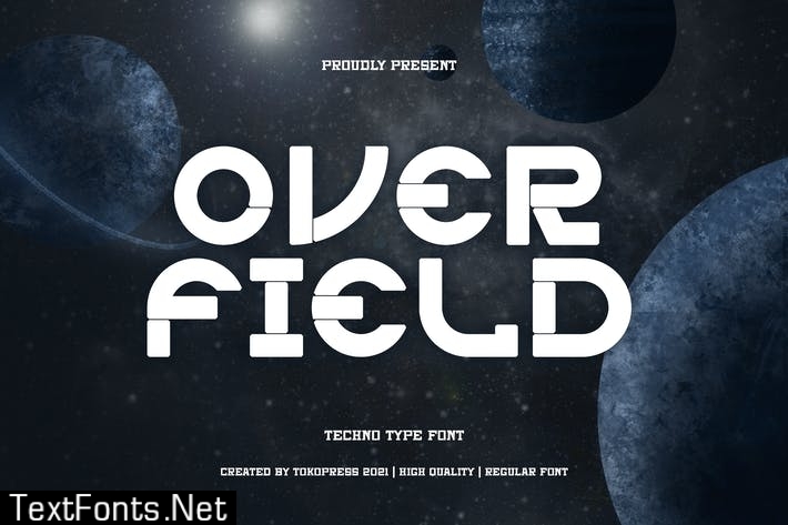 Overfield - Techno gaming font