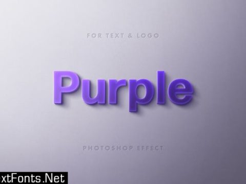 Purple Typography Logo and Text Effect