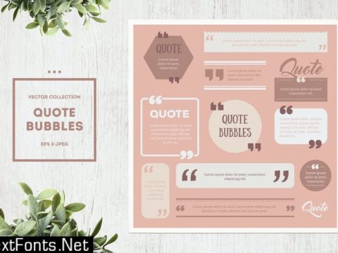 Quote Box Vector Set