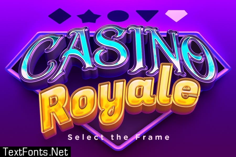 casino font playing card logo