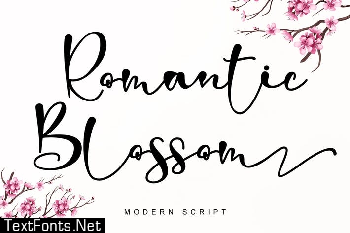 Romantic Blossom Font