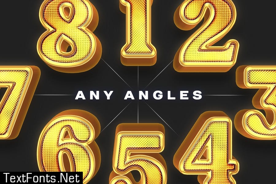 Shiny Gold Realistic 3D Text Effects