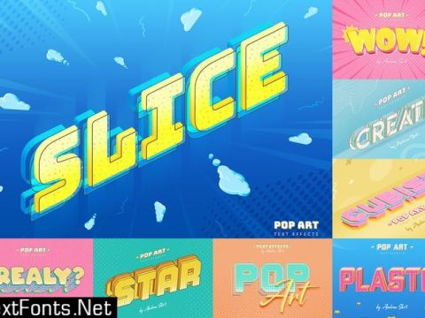 Sliced Pop Art - Text Effects