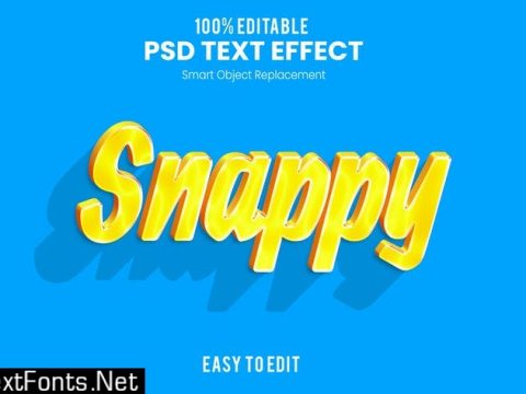 SNAPPY - 3D Text Effect PSD K2SJCR9