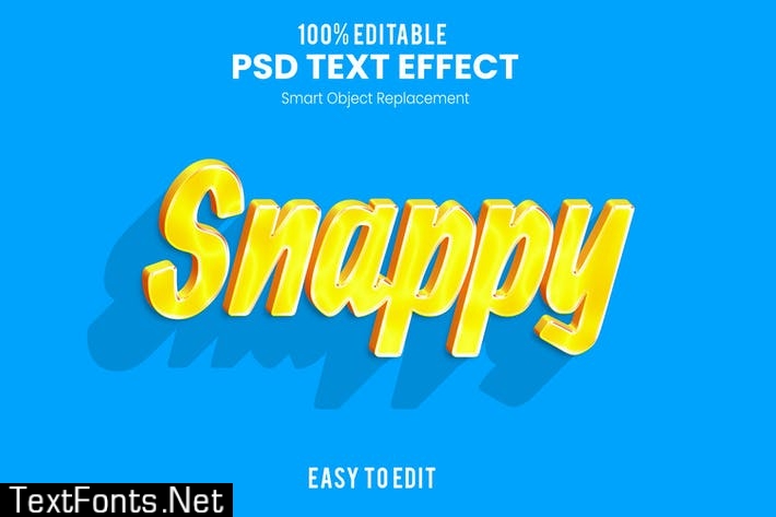 SNAPPY - 3D Text Effect PSD K2SJCR9