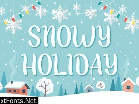 Snowy Holiday Display Font