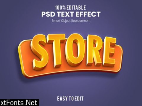 STORE- 3D Text Effect PSD W4BD6PV