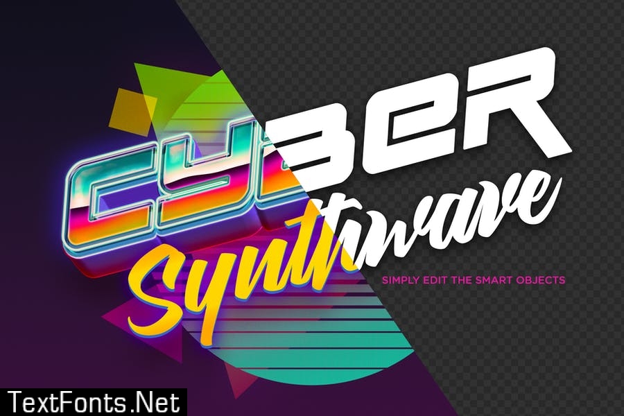 synthwave fonty