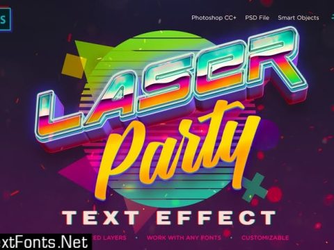 Synthwave Retro Vibrant 3D Text Effects