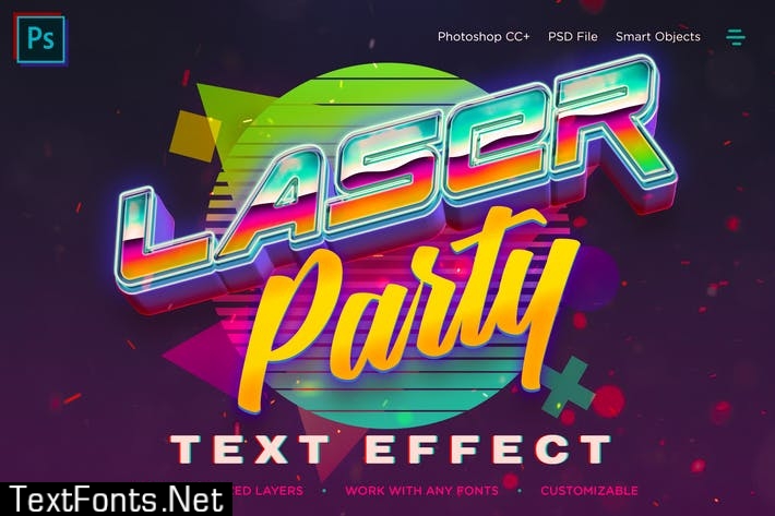 Synthwave Retro Vibrant 3D Text Effects