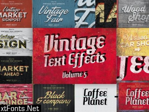 Vintage Text Effects Vol.5