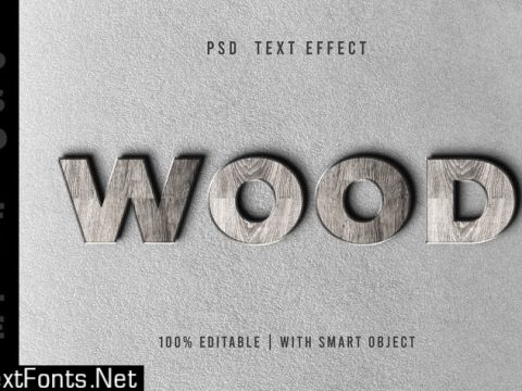 Wooden Realistic - Text Effect