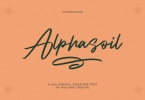 Alphasoil Signature Font