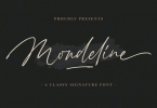 Mondeline a Clean Signature Font