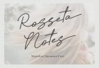 Rosseta Notes - Monoline Signature Font