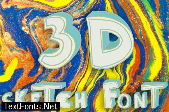 3D Sketch Font