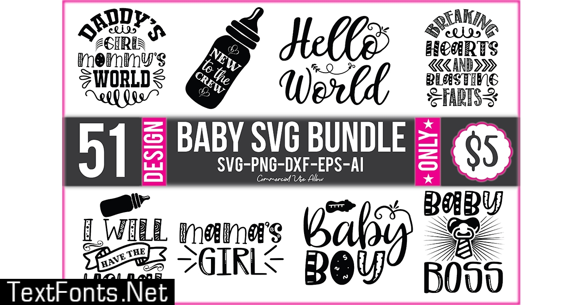 51 Baby Svg Bundle