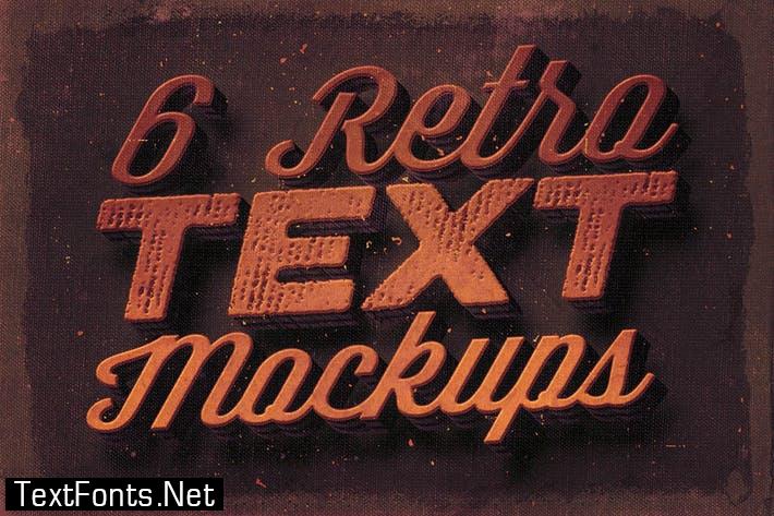 6 Retro/Vintage Text Mock-ups