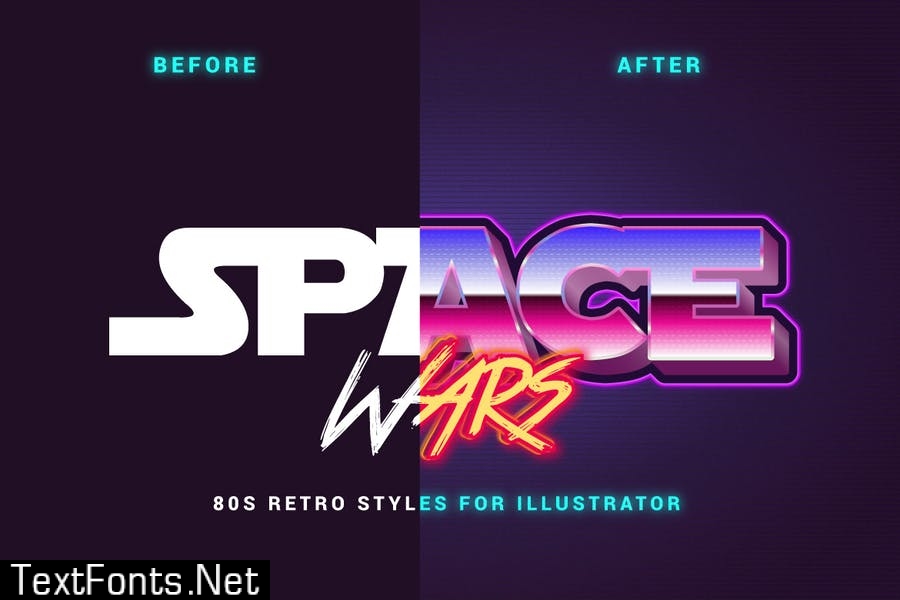 80s Retro Illustrator Styles