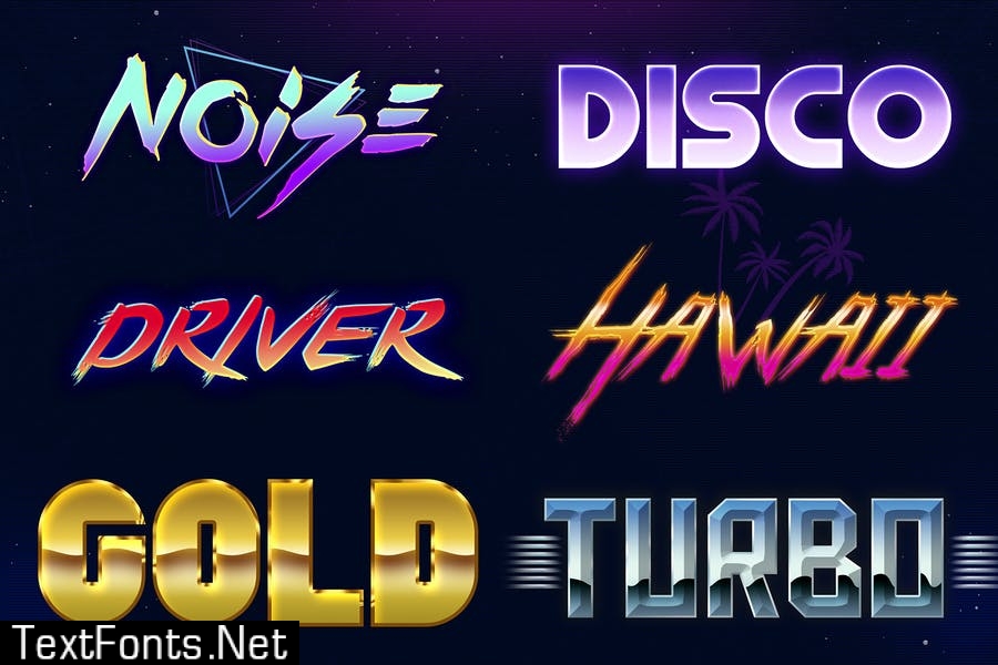 80s Retro - Photoshop Layer Styles