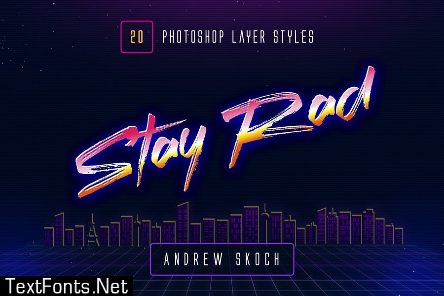 80s Retro - Photoshop Layer Styles