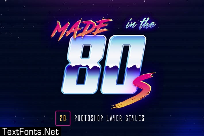 80s Retro - Photoshop Layer Styles