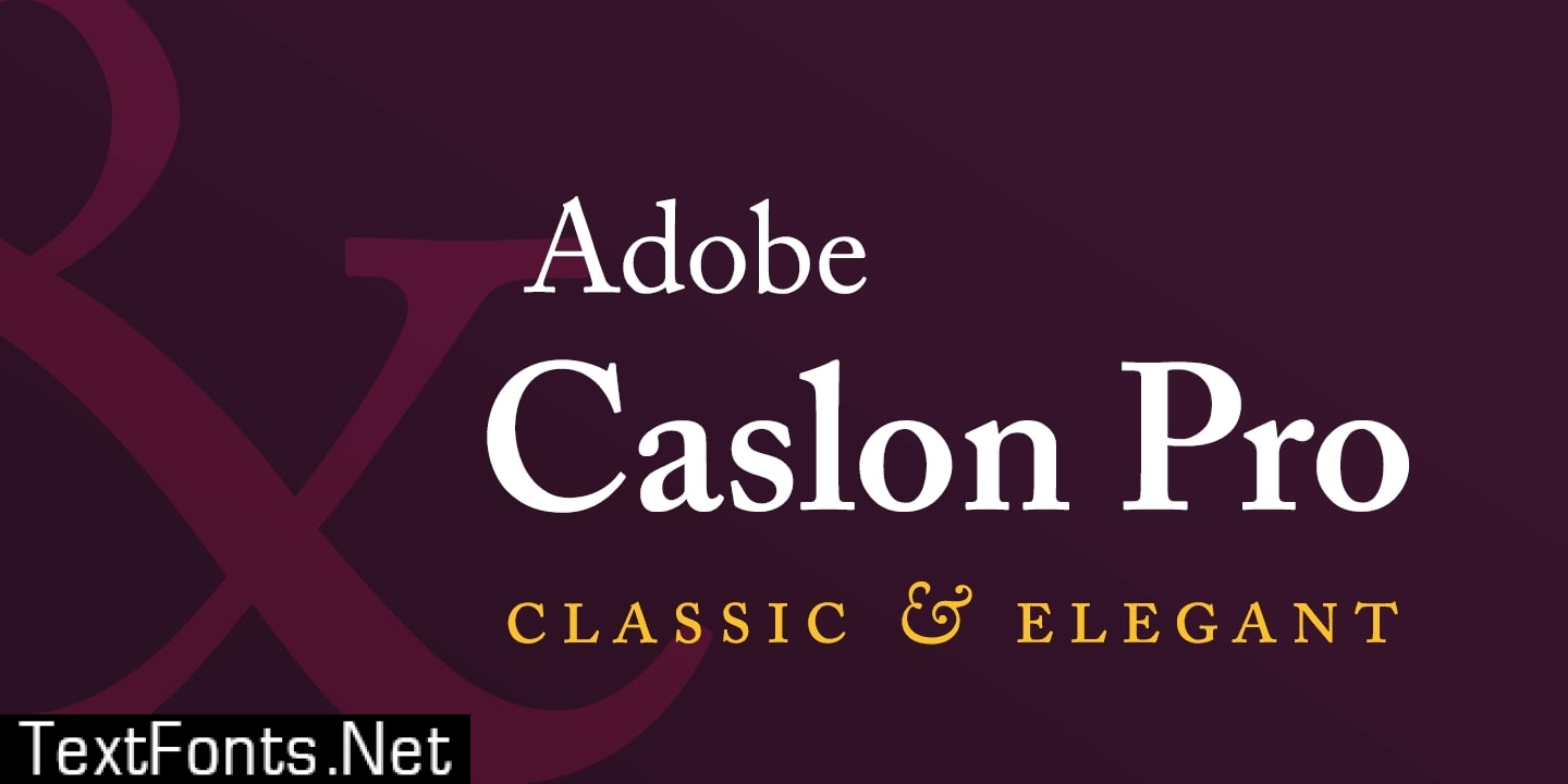 adobe caslon pro family free download mac