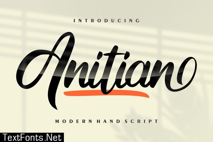 Anitian | Modern Hand Script Font