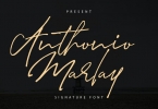 Anthonio Marlay | Signature Font