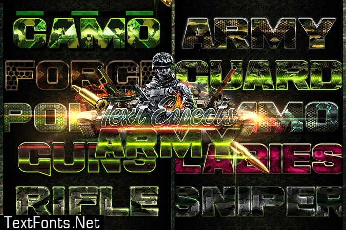 Army Photoshop Text Effects