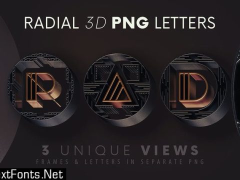 Artdeco Radial - 3D Lettering