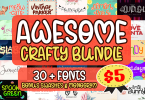 Awesome Crafty Font Bundle - Vol. 01