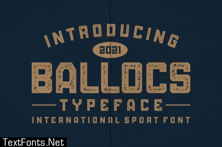 BALLOCS TEXTURED SPORT FONT