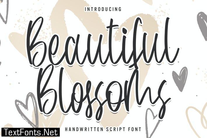 Beautiful Blossoms - Handwritten Script Font