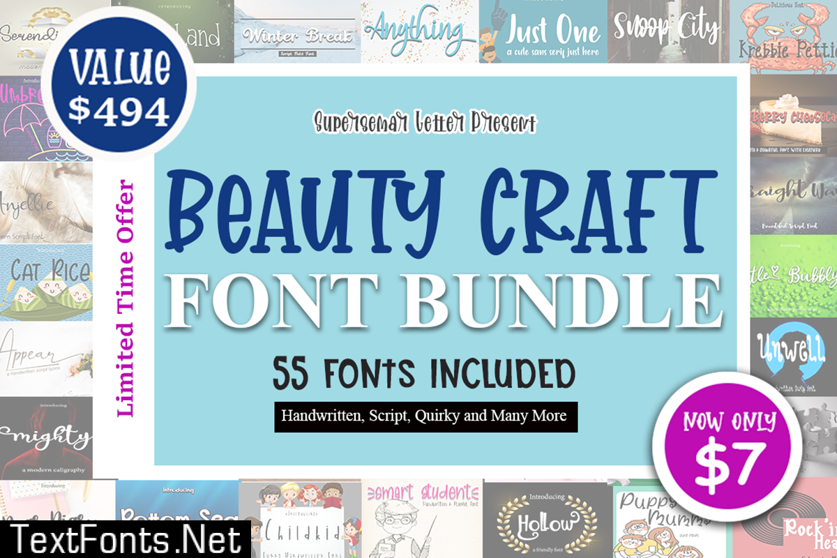 Beauty Craft Font Bundle