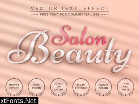 Beauty salon - editable text effect, font style