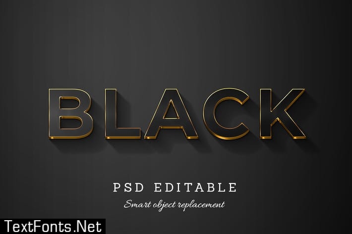 Black Text Effect