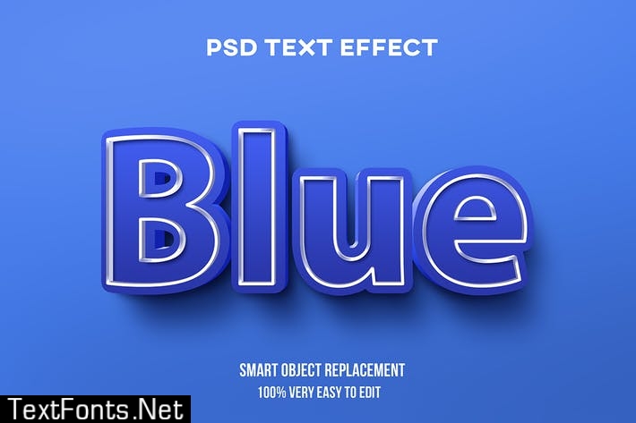 Blue modern text effect