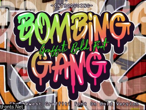 BOMBING GANG GRAFFITI BOLD FONT 177321