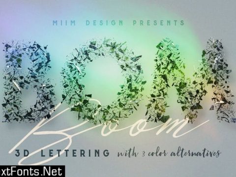 Boom: Glass Explosion – 3D Lettering