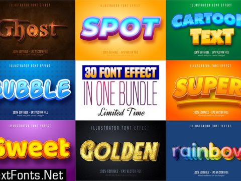 Cartoon Style Font Effect Bundle Vol.2