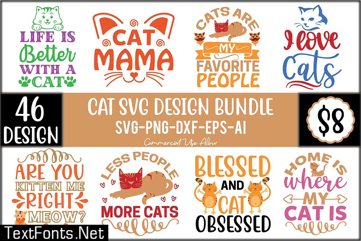 Download Cat Svg Design Bundle