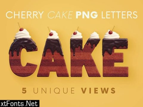 Cherry Cake - 3D Lettering